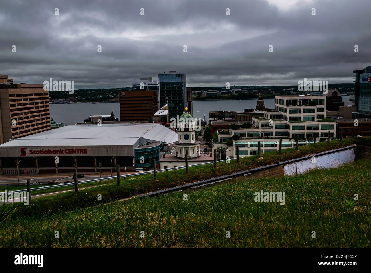Halifax orologio città sulla Citadel Hill Foto Stock