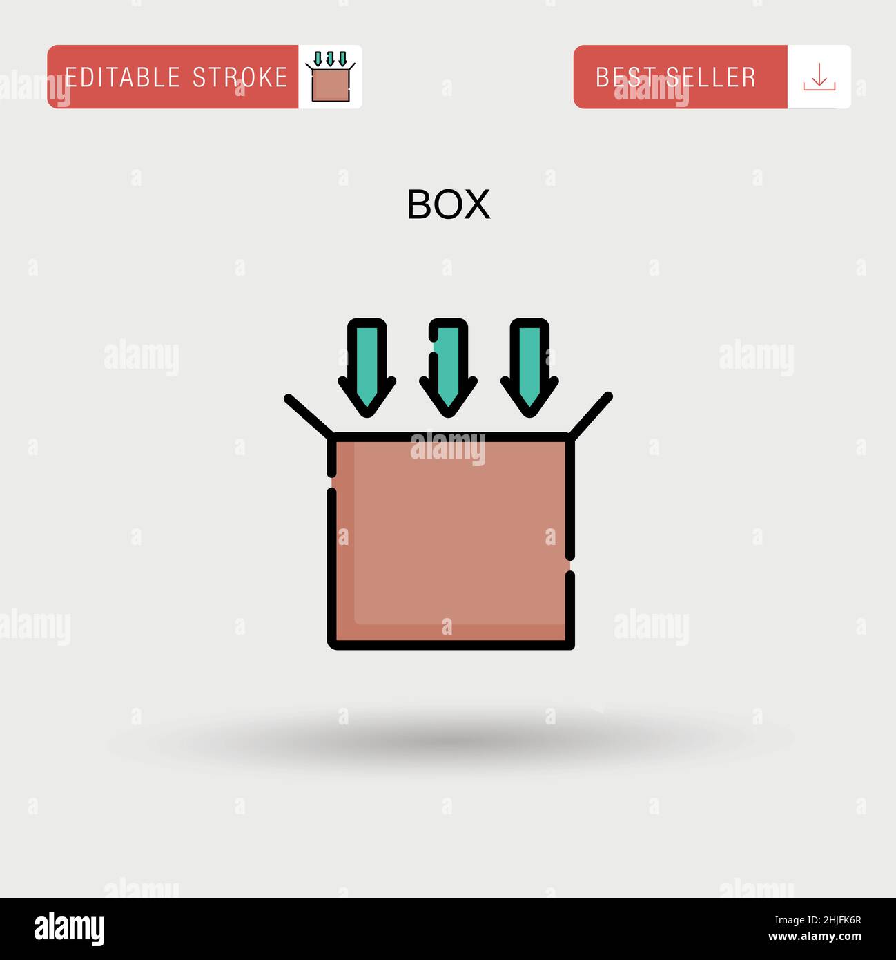 Icona vettoriale semplice box. Illustrazione Vettoriale