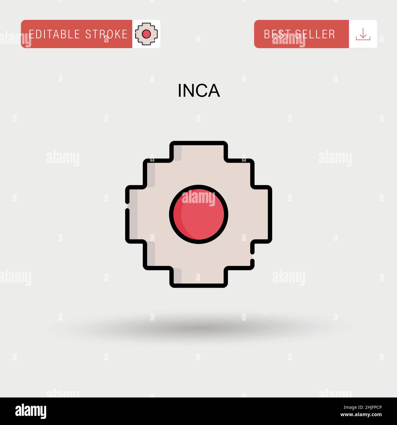 Icona del vettore Inca Simple. Illustrazione Vettoriale