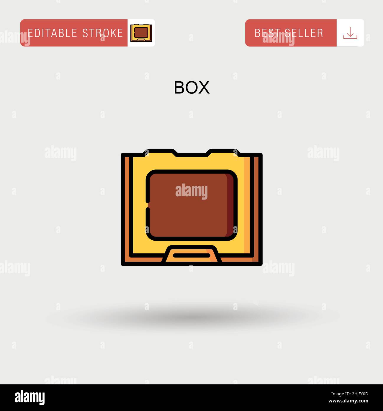 Icona vettoriale semplice box. Illustrazione Vettoriale