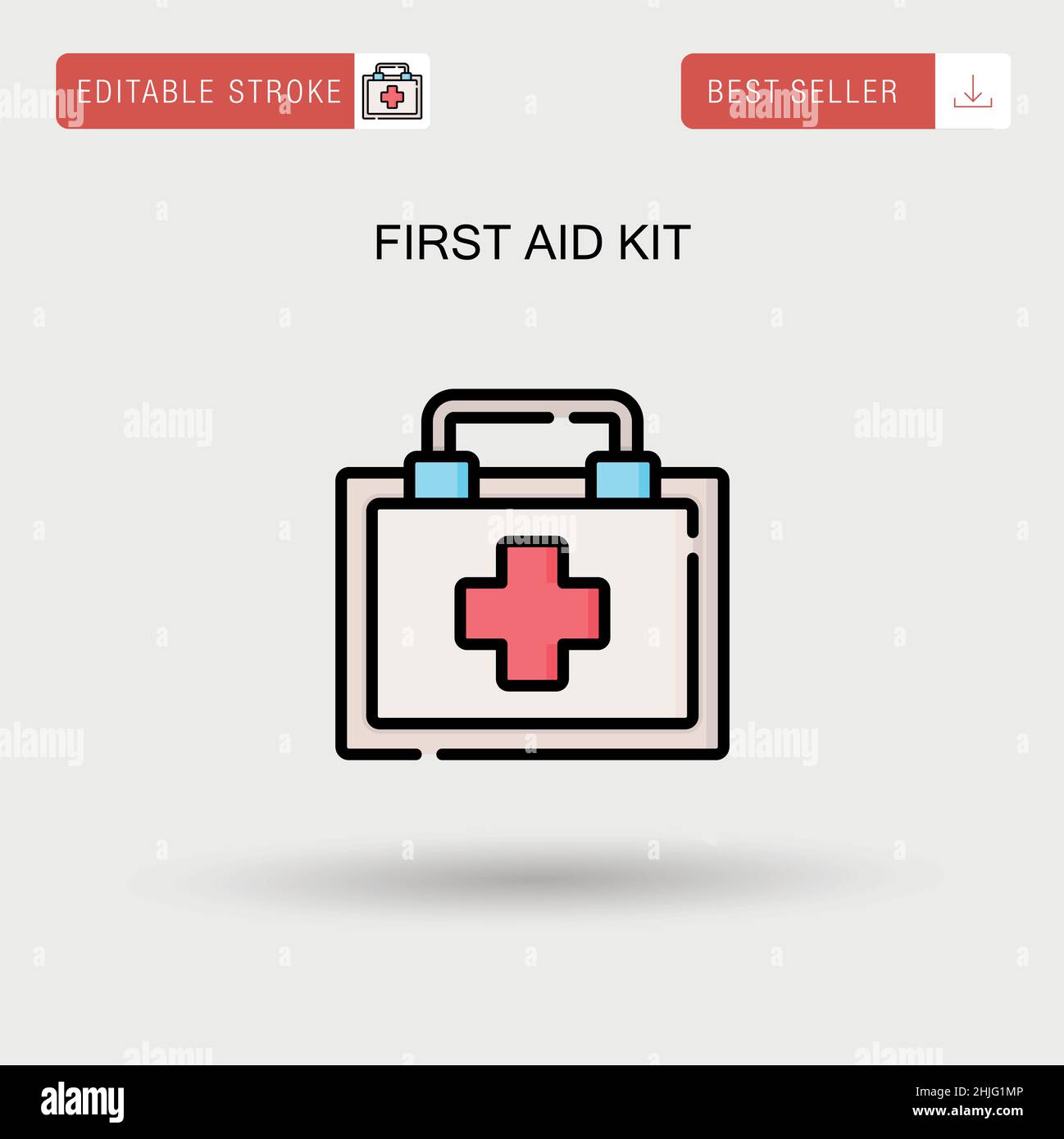 Icona vettore semplice kit di pronto soccorso. Illustrazione Vettoriale