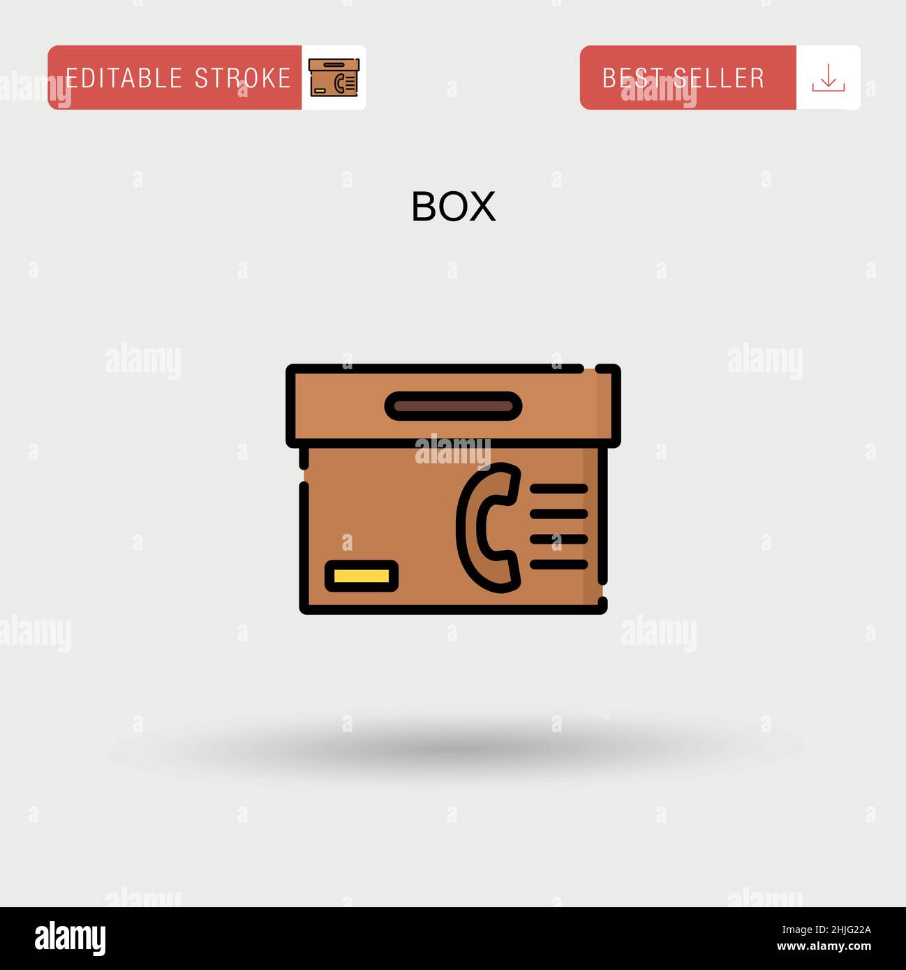 Icona vettoriale semplice box. Illustrazione Vettoriale