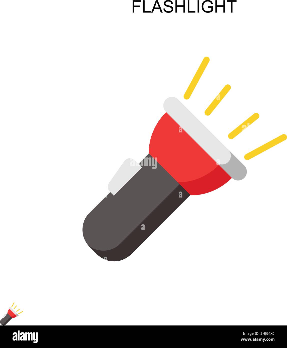 Torcia semplice icona vettoriale. Modello di disegno del simbolo di illustrazione per l'elemento dell'interfaccia utente mobile Web. Illustrazione Vettoriale