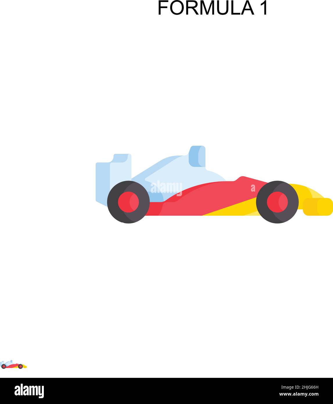 Formula 1 icona vettore semplice. Modello di disegno del simbolo di illustrazione per l'elemento dell'interfaccia utente mobile Web. Illustrazione Vettoriale