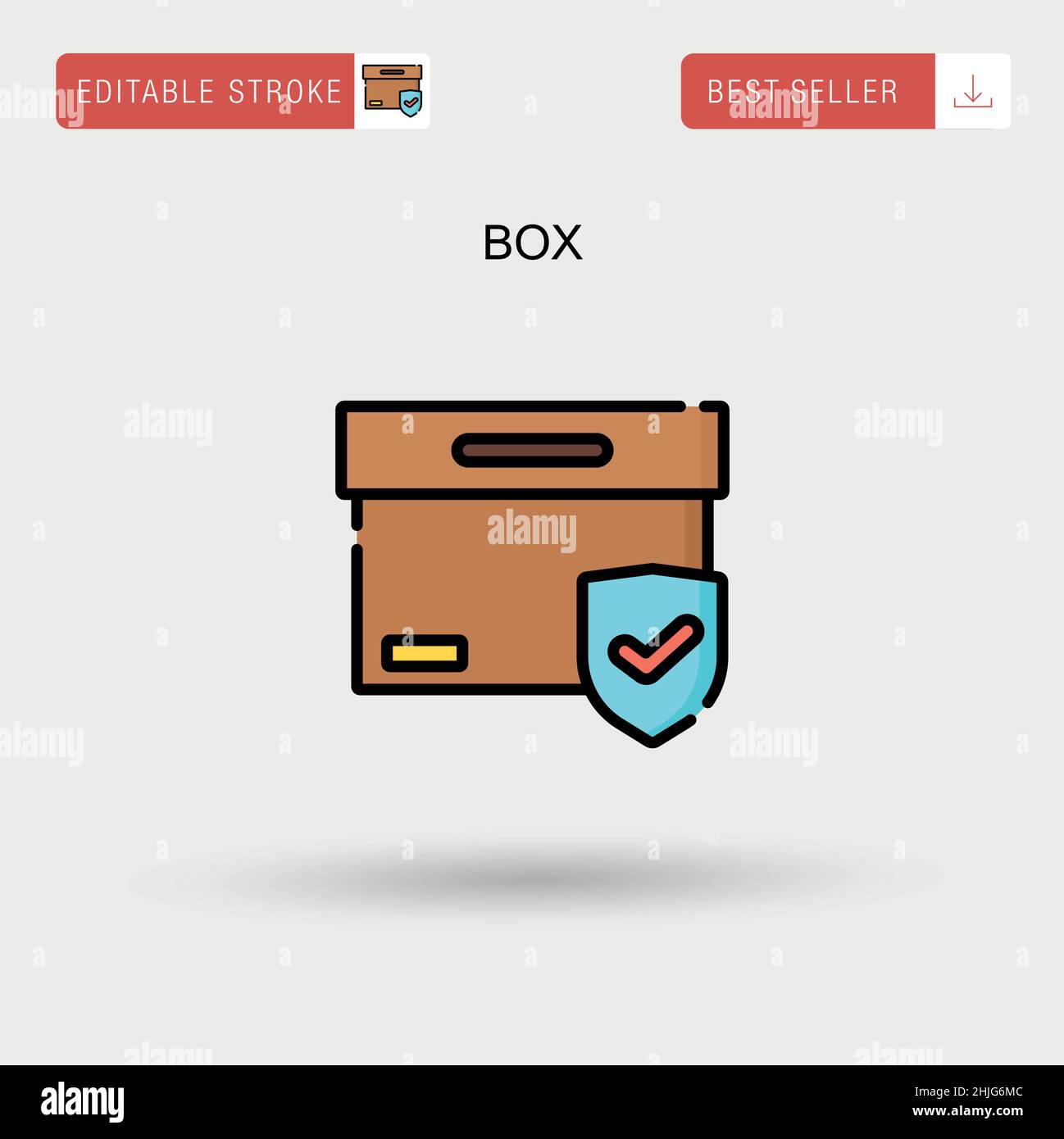 Icona vettoriale semplice box. Illustrazione Vettoriale