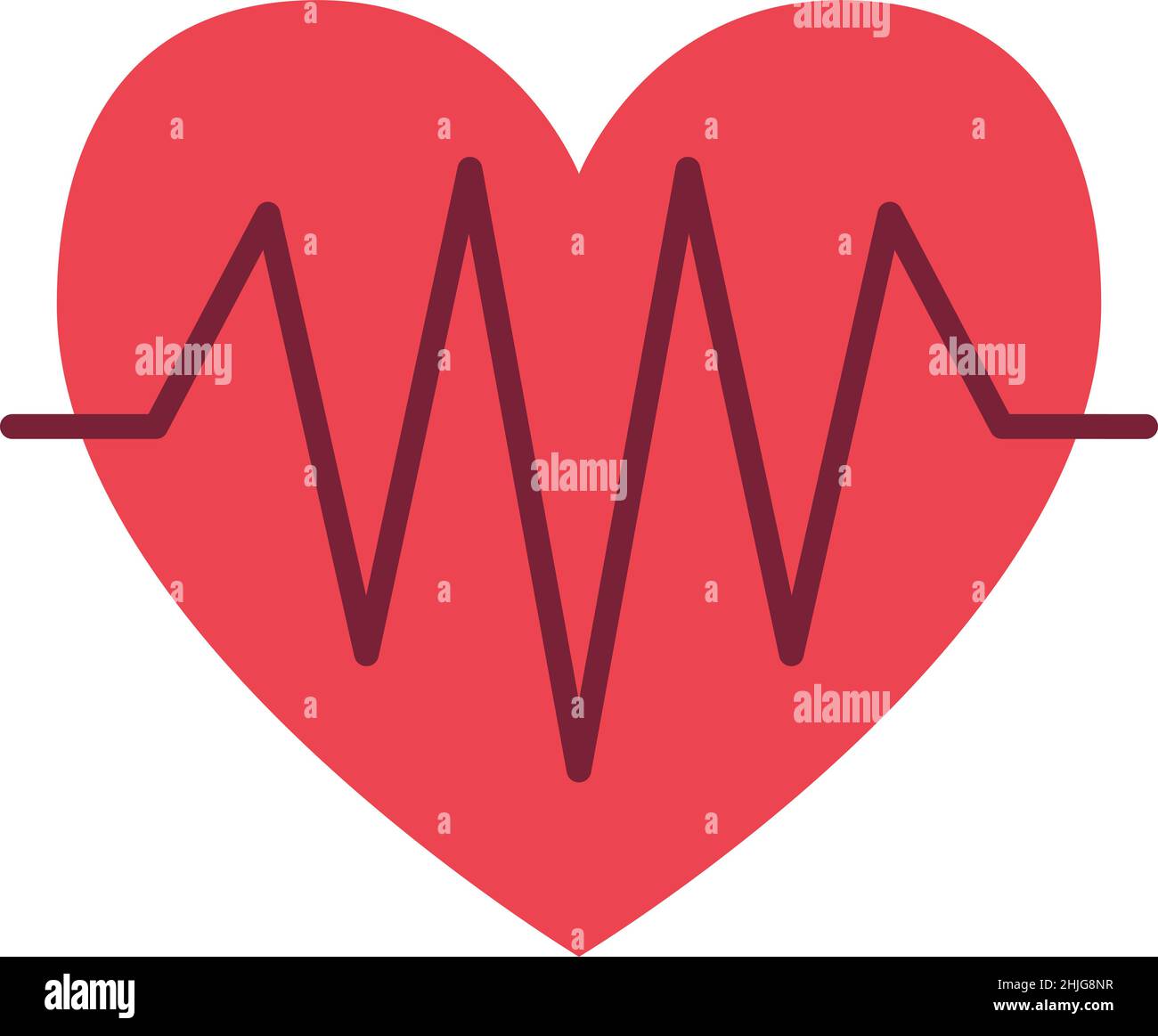 Heartbeat heartbeat heartbeat heartbeat riempimento icona vettore Illustrazione Vettoriale