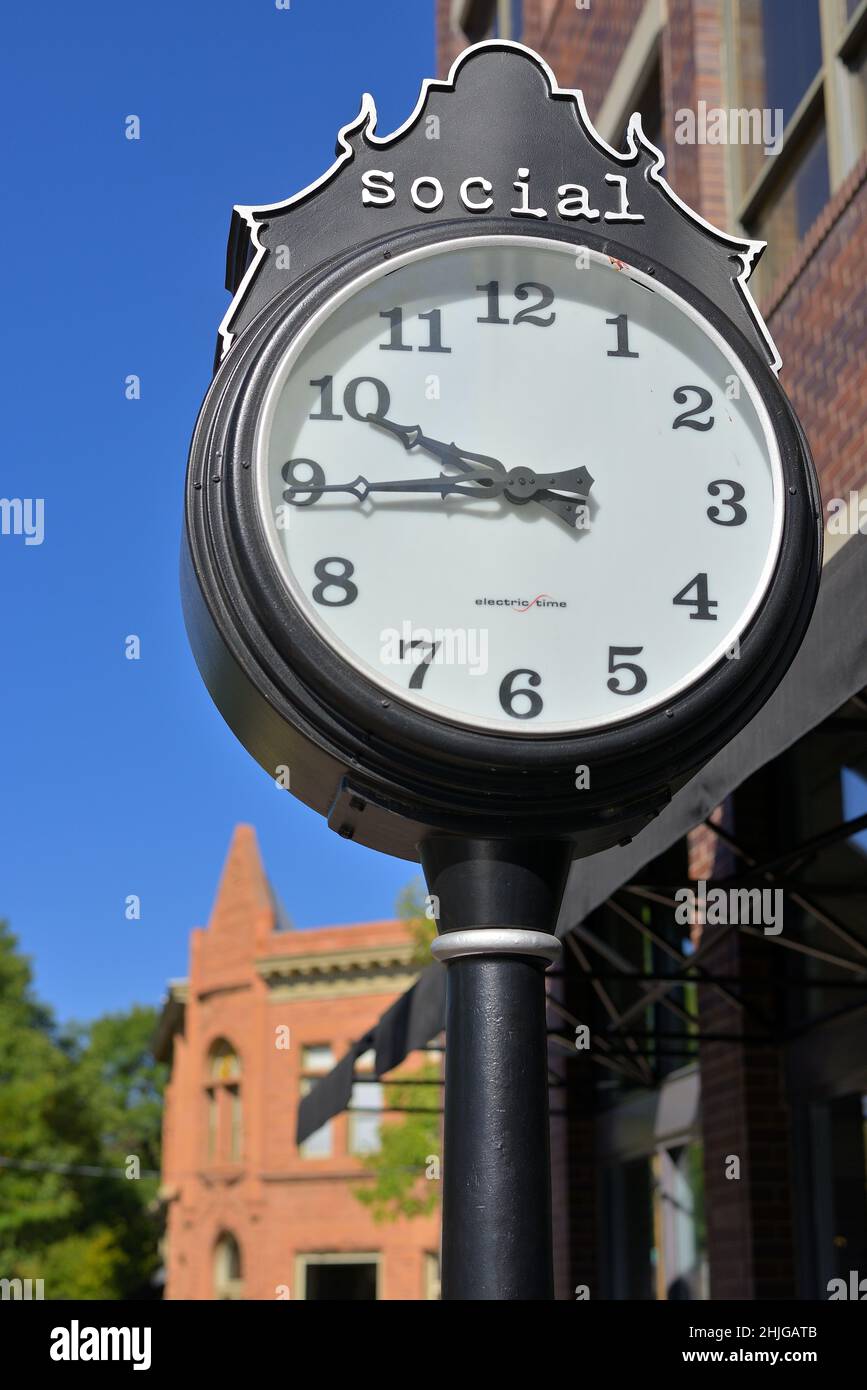 Il centro storico, Fort Collins CO Foto Stock