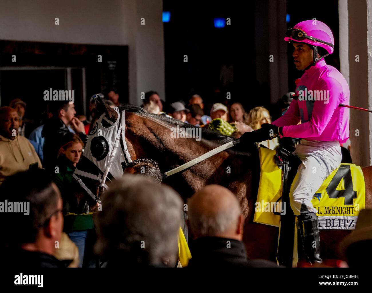 Hallandale Beach, Florida, Stati Uniti. 29th Jan 2022. 29 gennaio 2022: Scene della Giornata della Coppa del mondo di Pegasus al Gulfstream Park di Hallandale Beach, Florida, il 29th gennaio 2022. Scott Serio/Eclipse Sportswire/CSM/Alamy Live News Foto Stock