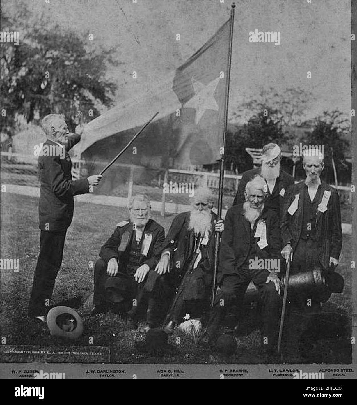 21 aprile 1906 Armata della Repubblica del Texas riunione veterana Foto Stock