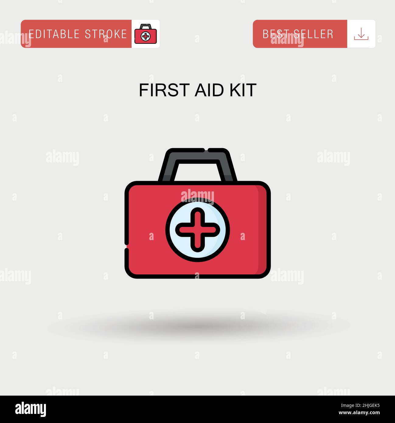 Icona vettore semplice kit di pronto soccorso. Illustrazione Vettoriale
