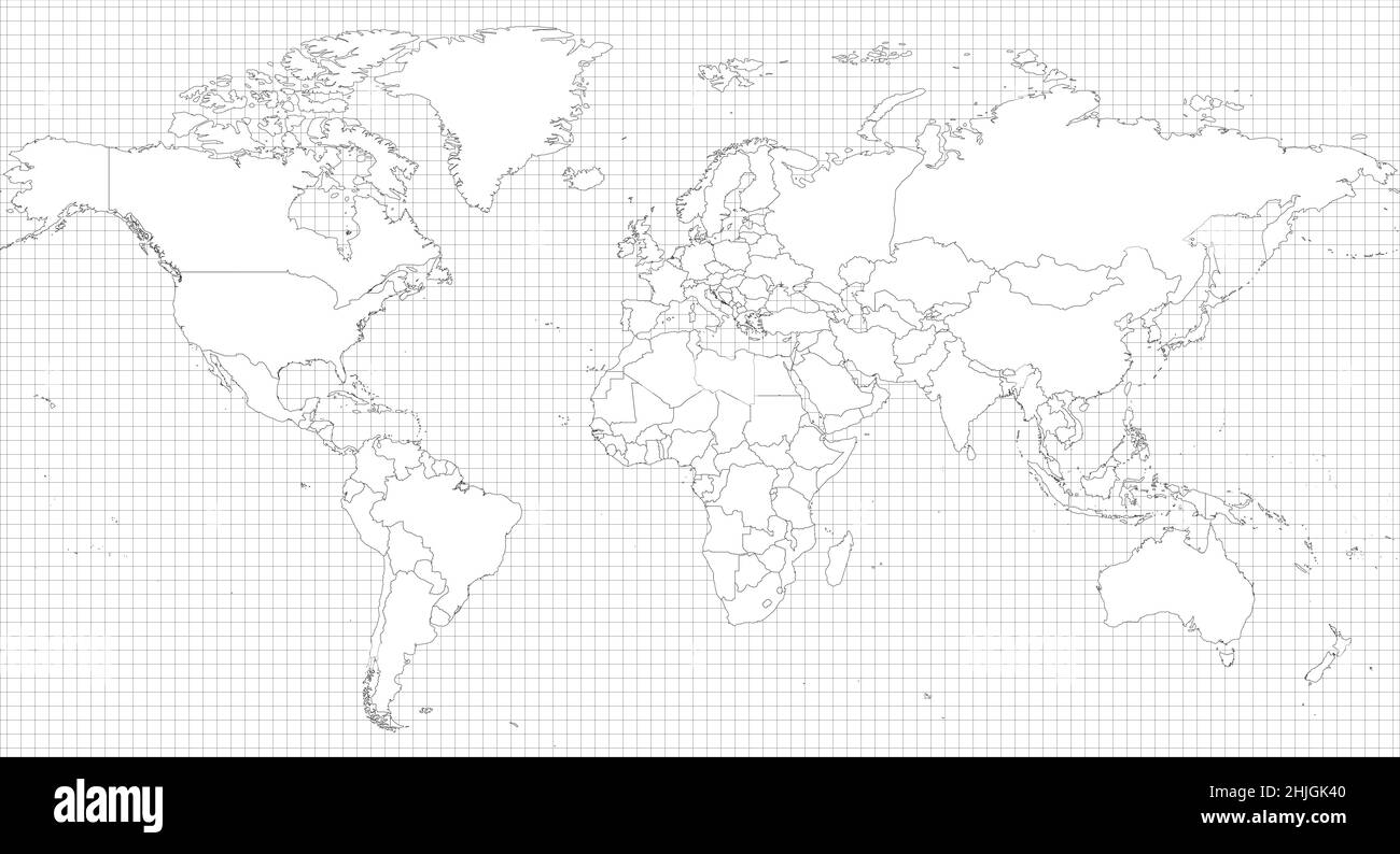 Mappa del mondo mappa del mondo Foto e Immagini Stock in Bianco e Nero