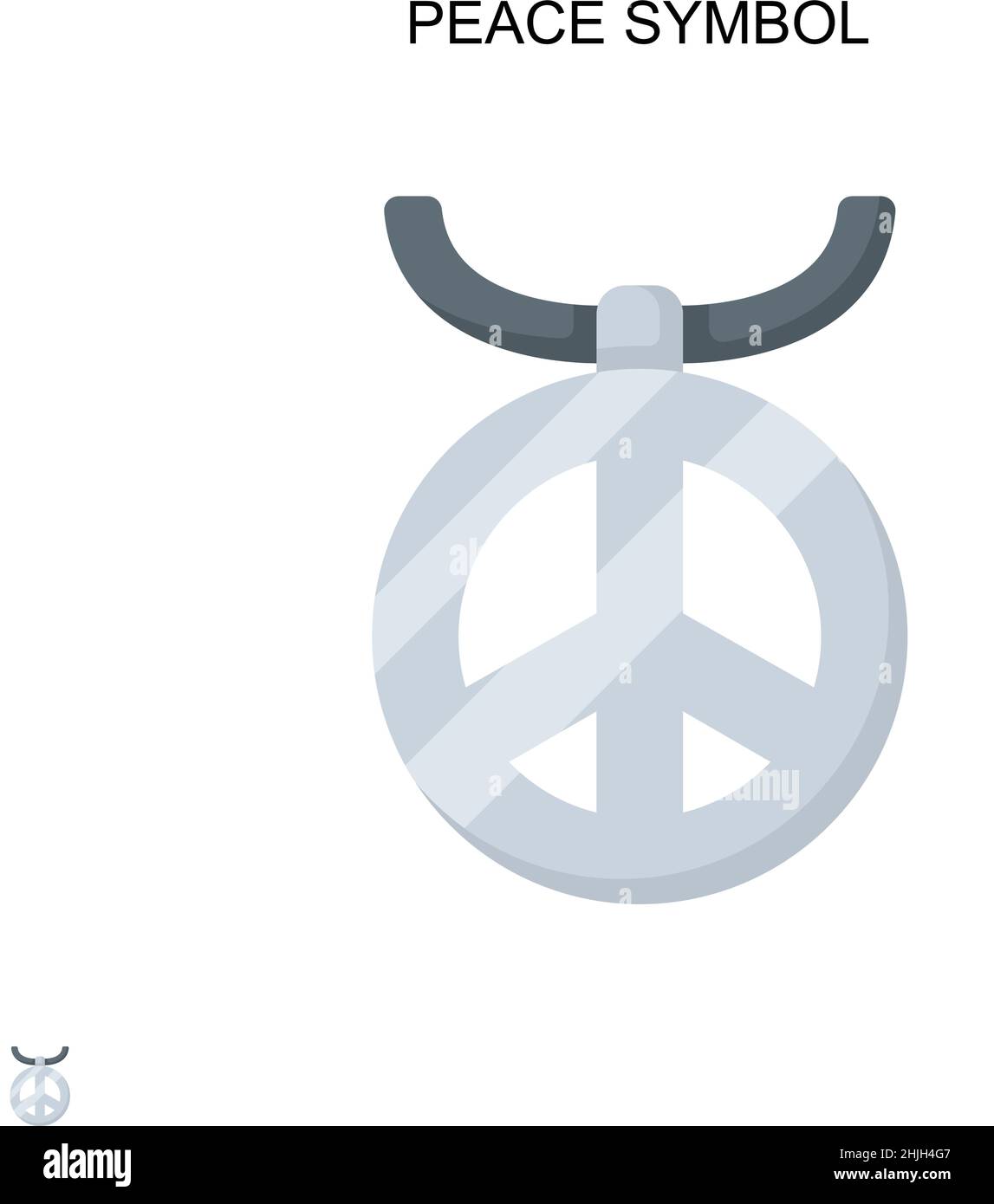 Simbolo di pace icona vettoriale semplice. Modello di disegno del simbolo di illustrazione per l'elemento dell'interfaccia utente mobile Web. Illustrazione Vettoriale