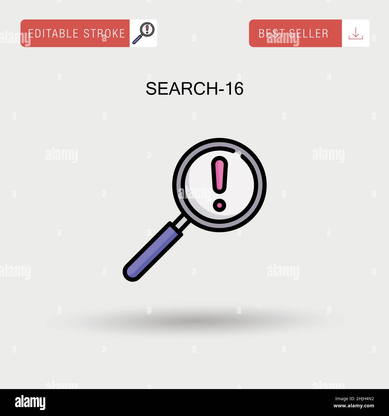 Search-16 icona vettore semplice. Illustrazione Vettoriale