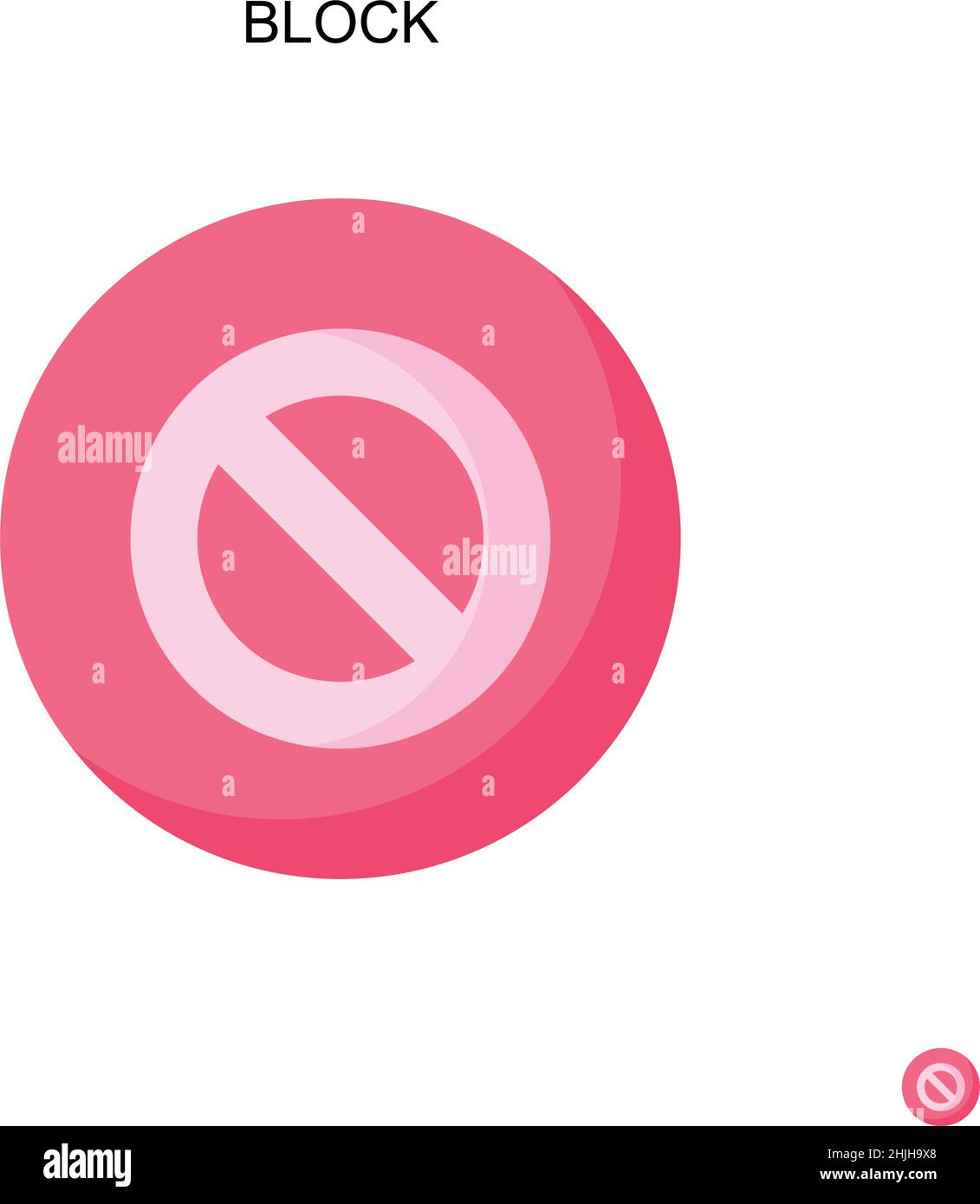 Blocca icona vettore semplice. Modello di disegno del simbolo di illustrazione per l'elemento dell'interfaccia utente mobile Web. Illustrazione Vettoriale