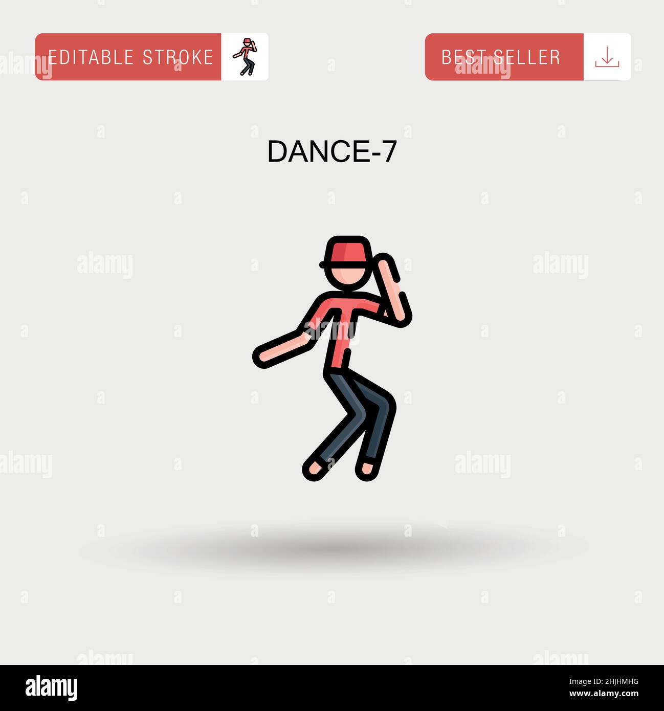Dance-7 semplice icona vettoriale. Illustrazione Vettoriale