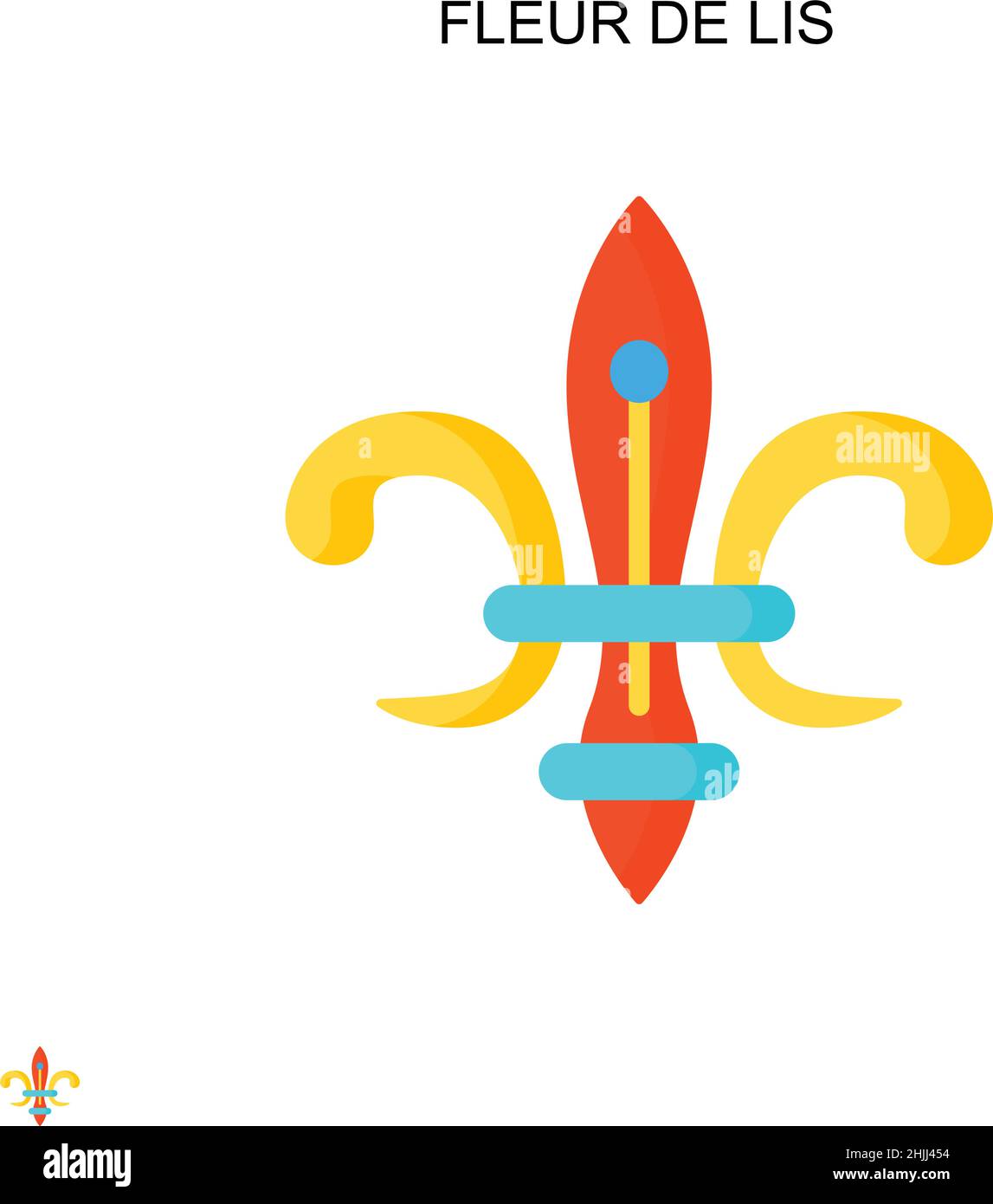 Fleur de lis icona vettore semplice. Modello di disegno del simbolo di illustrazione per l'elemento dell'interfaccia utente mobile Web. Illustrazione Vettoriale