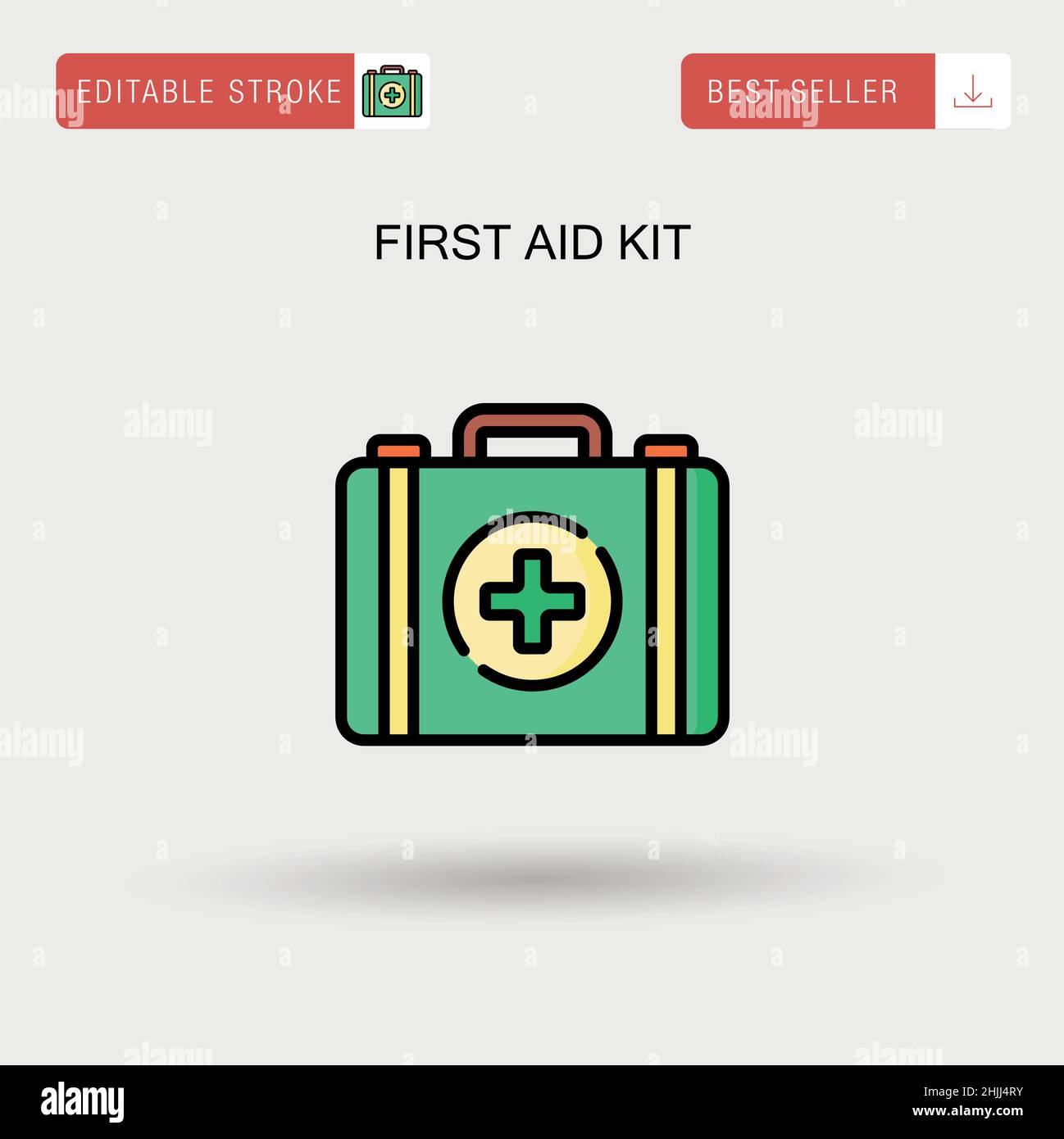Icona vettore semplice kit di pronto soccorso. Illustrazione Vettoriale