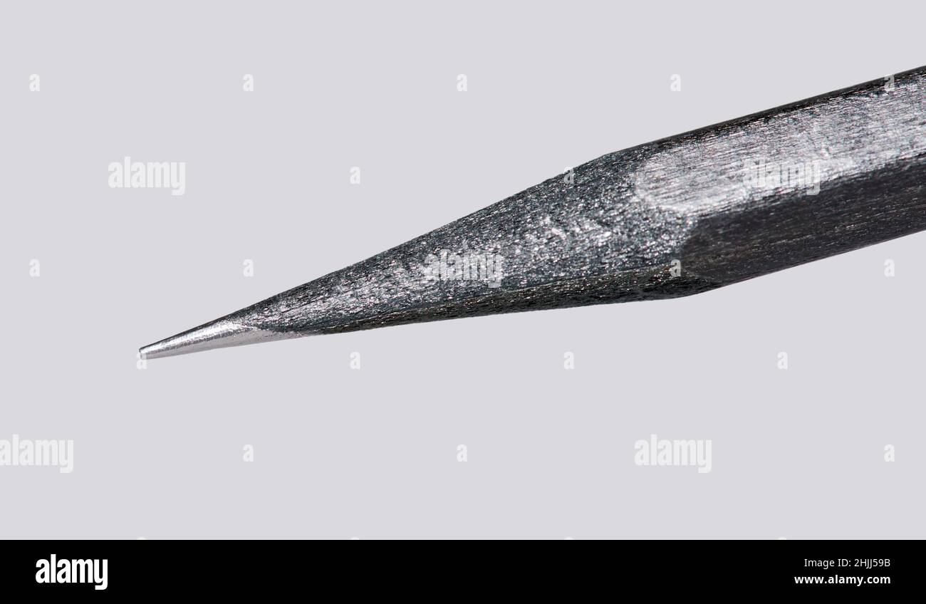 Una macro shot della punta di una matita. Foto Stock