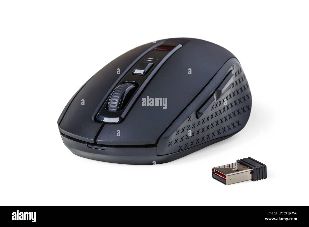 Il computer wireless mouse isolati su sfondo bianco Foto Stock