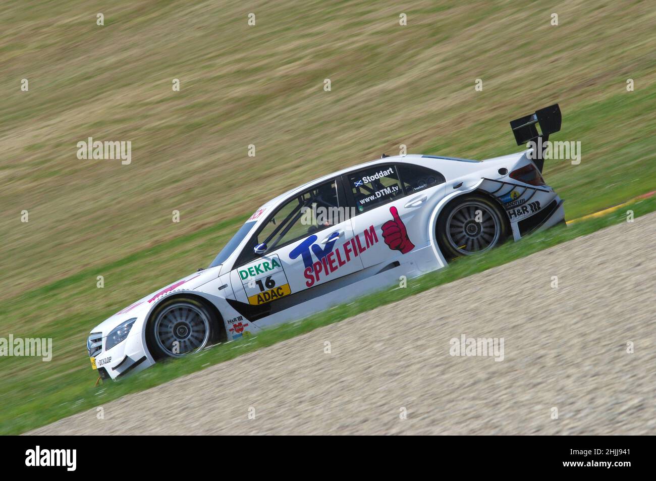 Circuito del Mugello, Italia 2 maggio 2008: Susie Stoddart in azione con la Mercedes AMG C-Klasse 2007 del Persson Motorsport Team durante la gara del DTM al Mugello C. Foto Stock