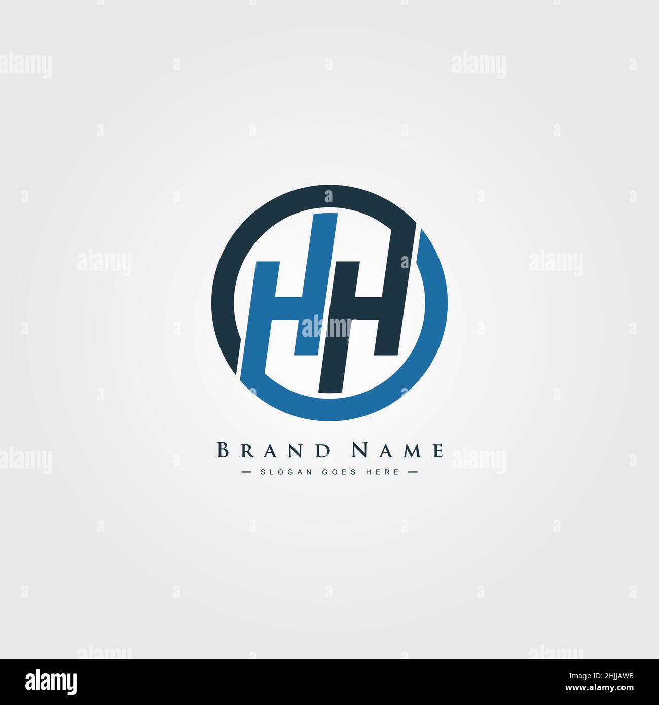 Lettera iniziale Logo HH - Logo minimal Business per Alphabet HH Illustrazione Vettoriale