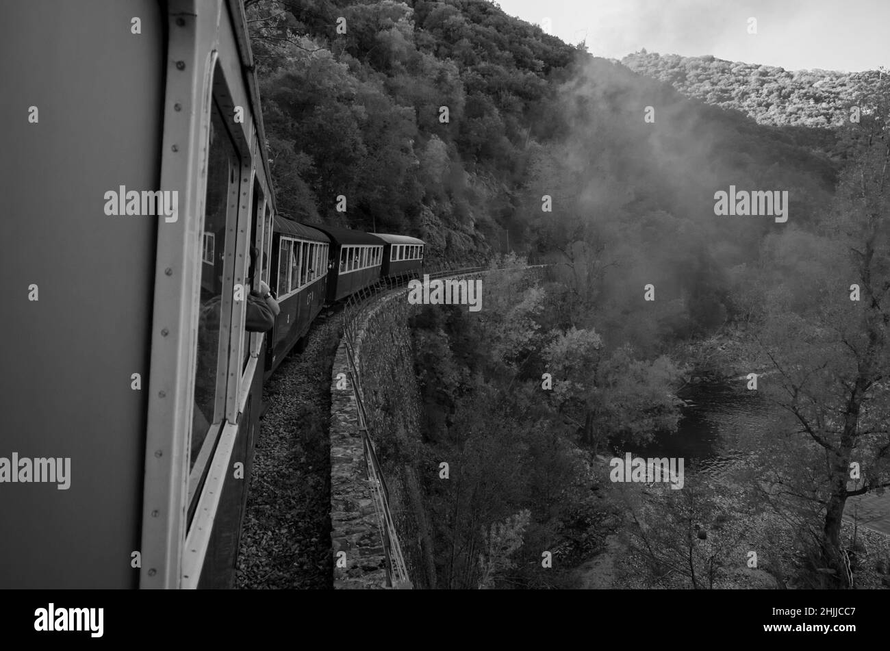 Chemin de fer du Vivarais, Ardèche, Gorges du Doux, Francia, Europa Foto Stock