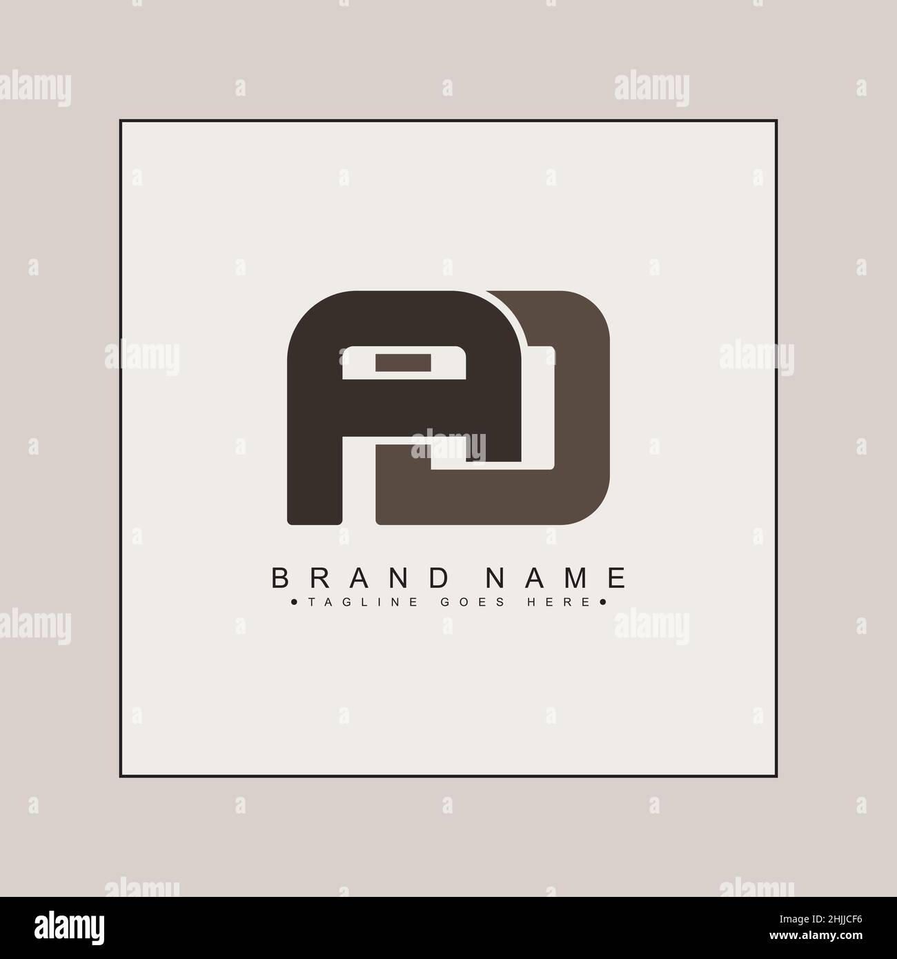 Lettera iniziale Logo ad - Logo minimal Business Illustrazione Vettoriale