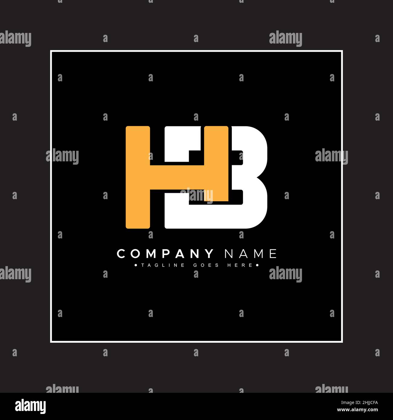 Lettera iniziale Logo HB - Logo Simple Business Illustrazione Vettoriale