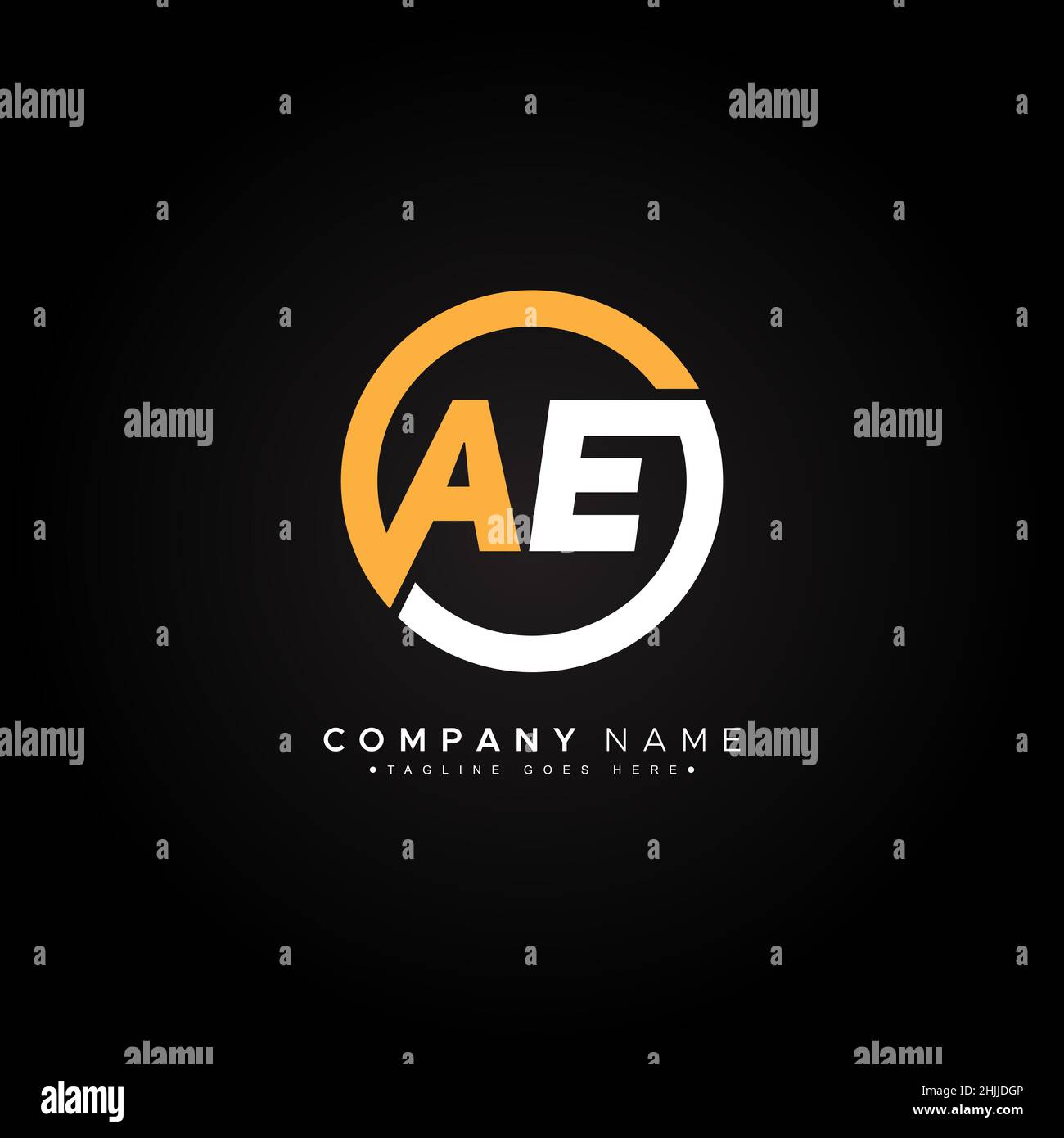 Logo Simple Business per lettera iniziale AE - Logo alfabeto - Logo stile monogramma per le iniziali del nome commerciale Illustrazione Vettoriale