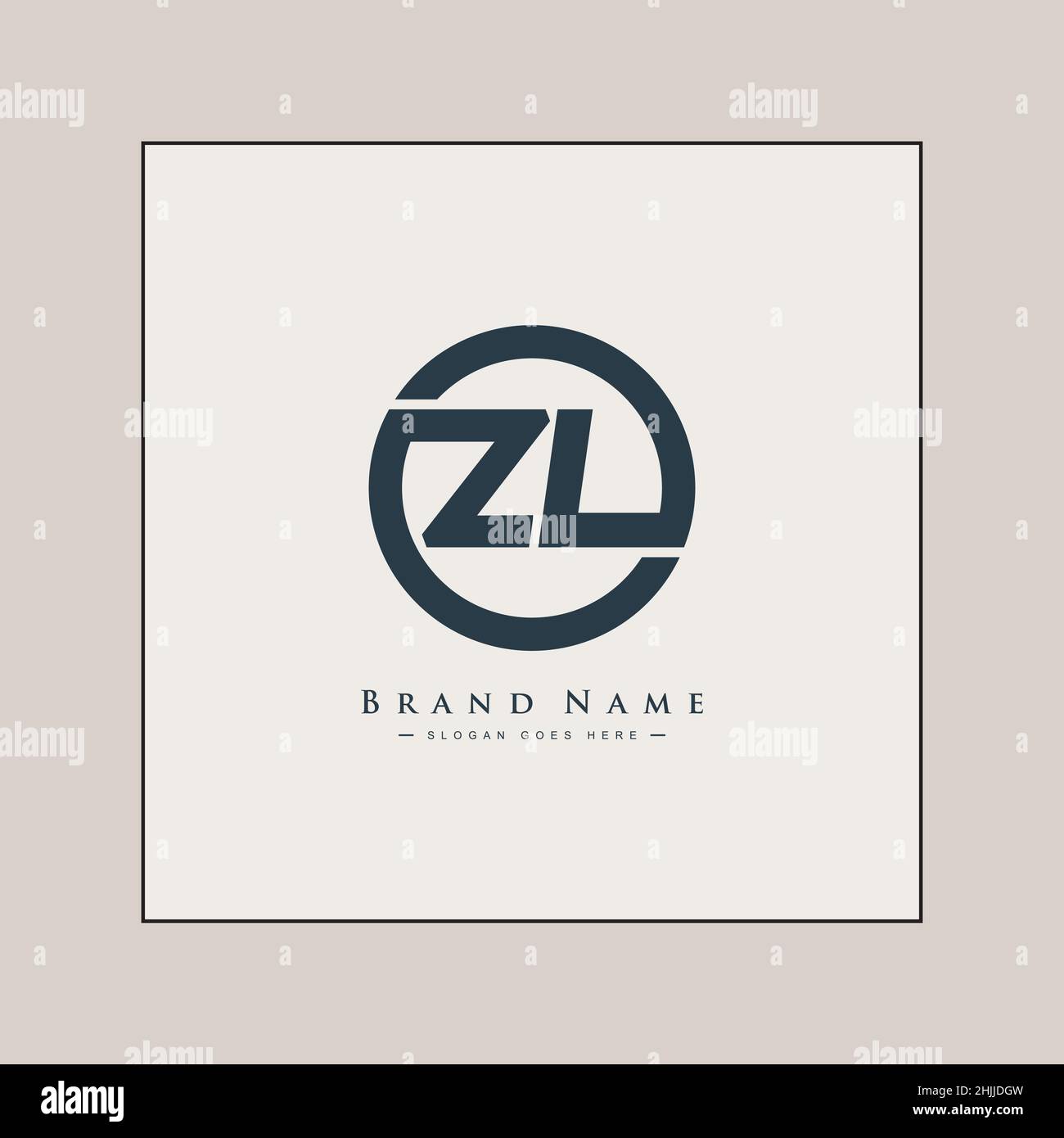 Lettera iniziale Logo ZL - Logo semplice per la Business per Alphabet Z e L - Logo stile monogramma per le iniziali del Business Name Illustrazione Vettoriale