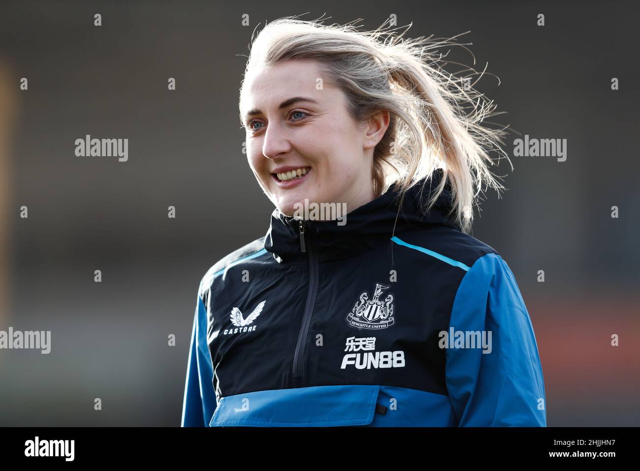 NEWCASTLE UPON TYNE, REGNO UNITO. GEN 30th Becky Langley, allenatore capo Unito di Newcastle, visto durante la partita di quarto turno della Coppa delle Donne di fa tra Newcastle United e Ipswich Town a Kingston Park, Newcastle domenica 30th gennaio 2022. (Credit: Will Matthews | MI News) Credit: MI News & Sport /Alamy Live News Foto Stock