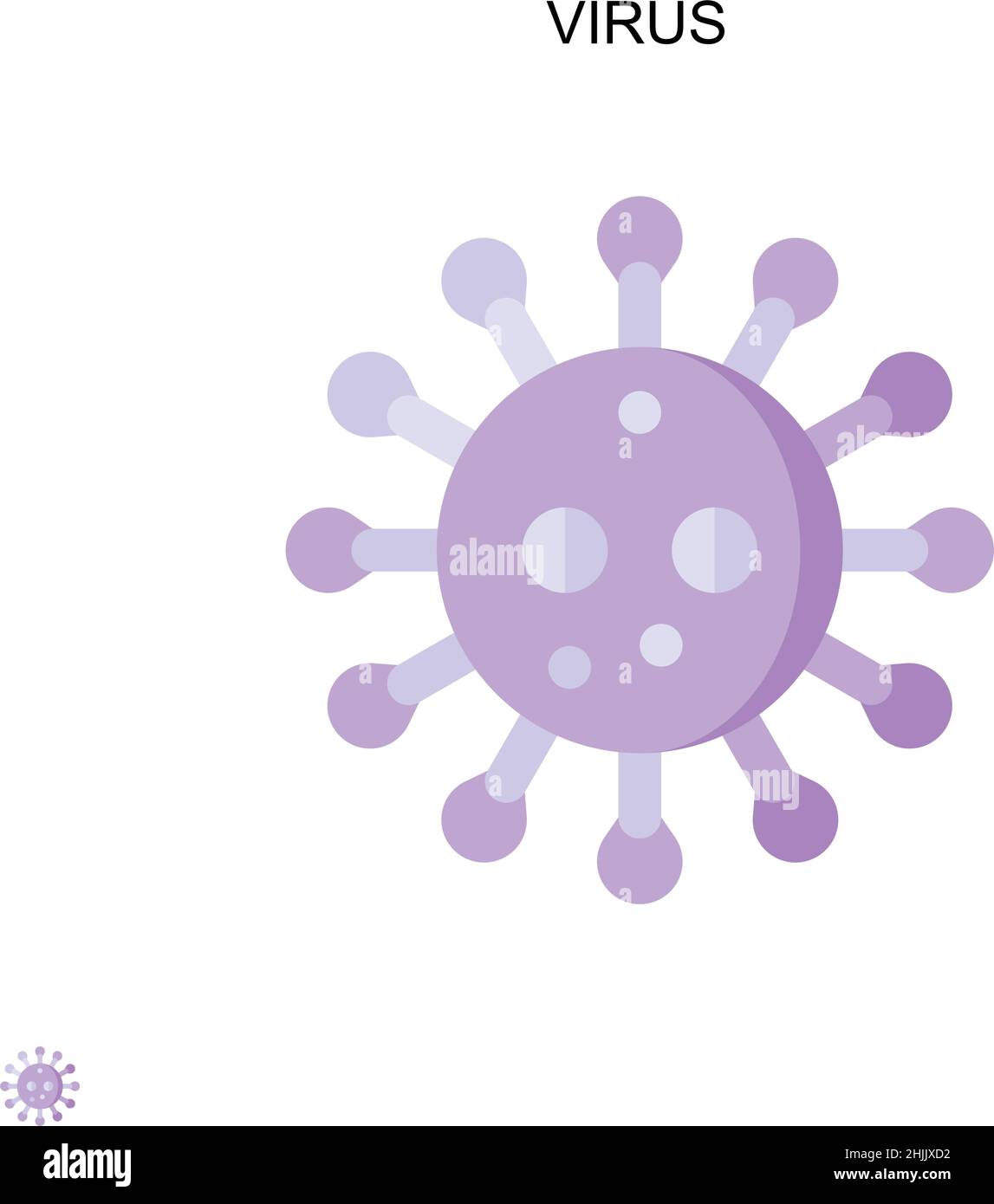 Virus semplice vettore icona. Modello di disegno del simbolo di illustrazione per l'elemento dell'interfaccia utente mobile Web. Illustrazione Vettoriale Virus semplice vettore icona. Modello di disegno del simbolo di illustrazione per l'elemento dell'interfaccia utente mobile Web. Illustrazione Vettoriale