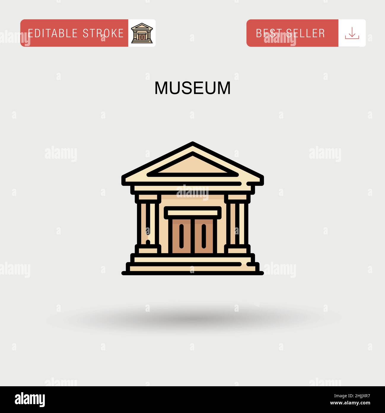 Museo semplice icona vettoriale. Illustrazione Vettoriale