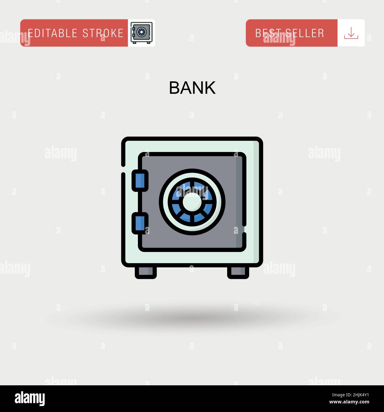 Icona vettore Banca semplice. Illustrazione Vettoriale