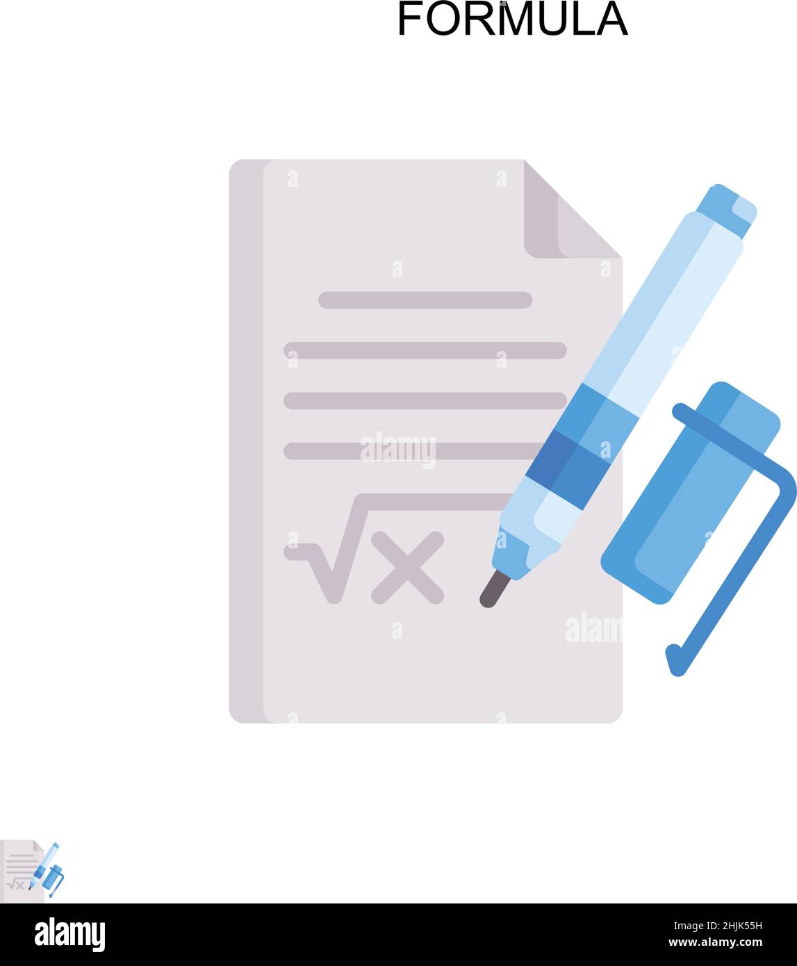 Icona vettore formula semplice. Modello di disegno del simbolo di illustrazione per l'elemento dell'interfaccia utente mobile Web. Illustrazione Vettoriale