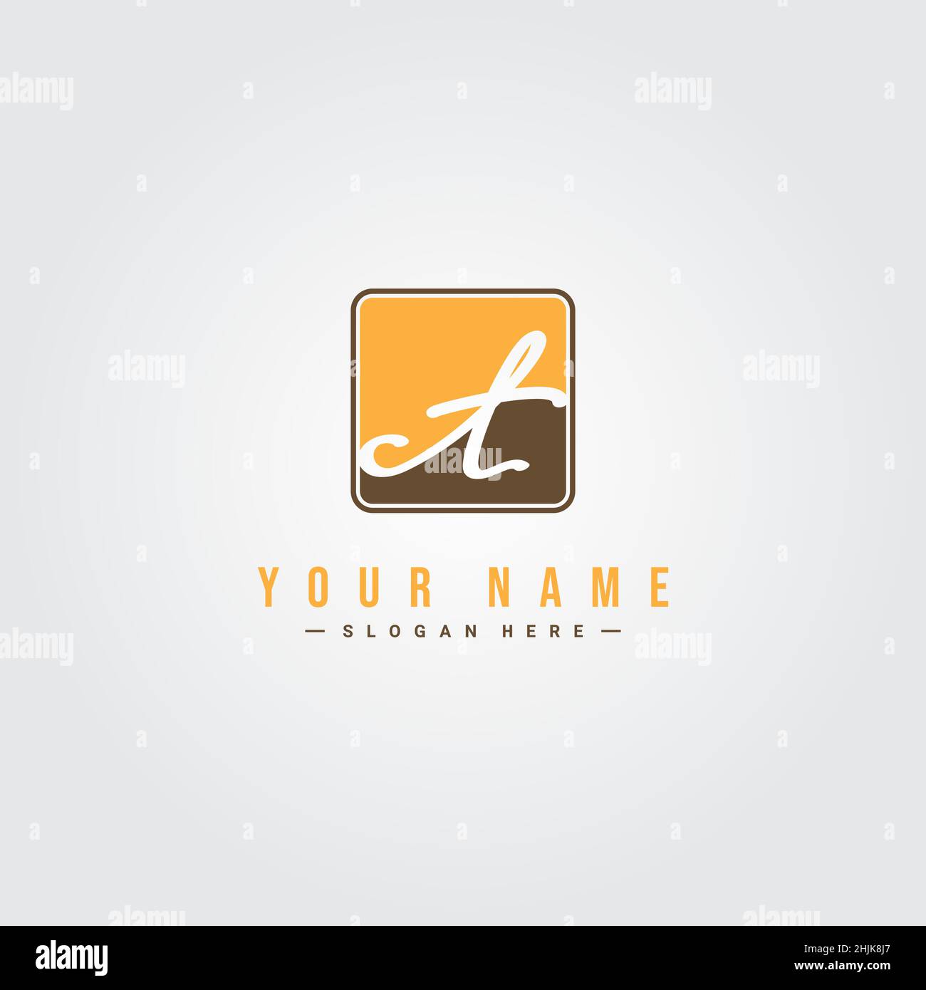 Initial Letter ET Logo - Logo stile firma disegnato a mano - Logo vettore semplice in stile firma per le iniziali Illustrazione Vettoriale