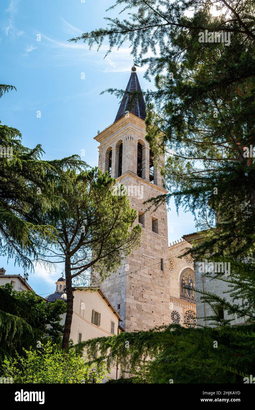 Cattedrale di Spoleto in Umbria. Viaggiando tra le meraviglie culturali d'Italia. Foto Stock