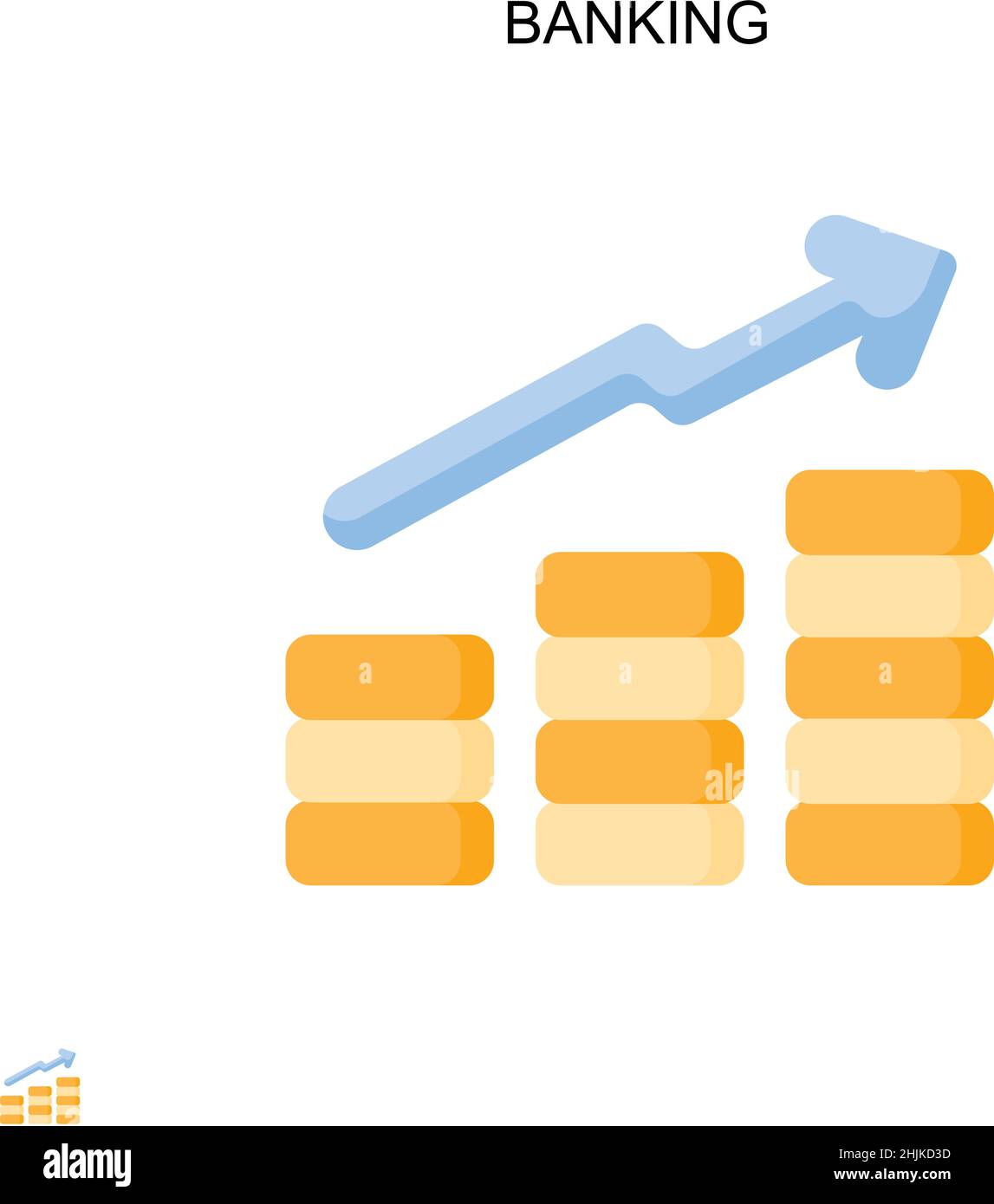 Banking semplice vettore icona. Modello di disegno del simbolo di illustrazione per l'elemento dell'interfaccia utente mobile Web. Illustrazione Vettoriale