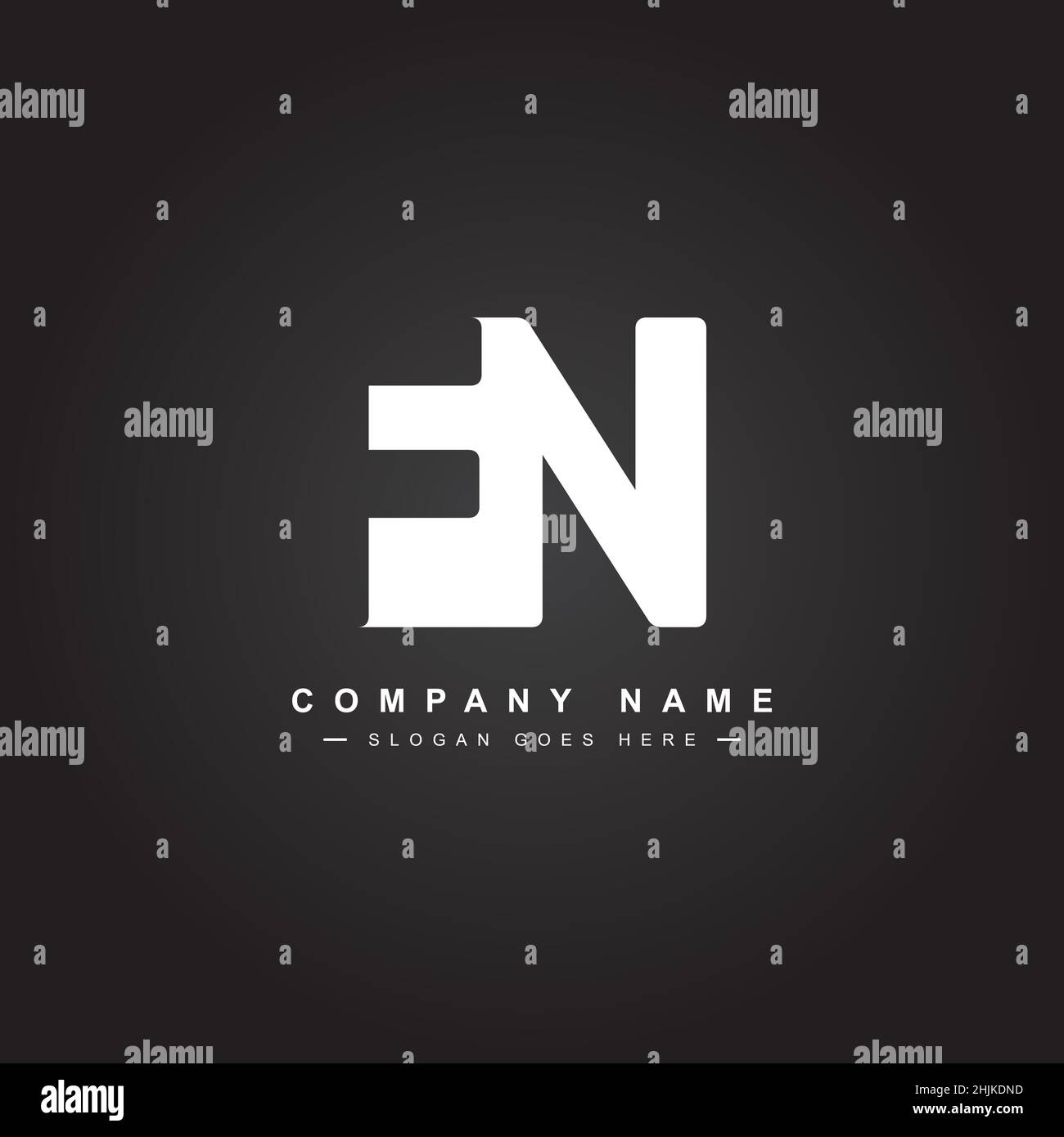 Logo minimal Business per Alphabet FN - lettera iniziale Logo F e N - modello di logo vettoriale monogramma per le iniziali del nome commerciale Illustrazione Vettoriale