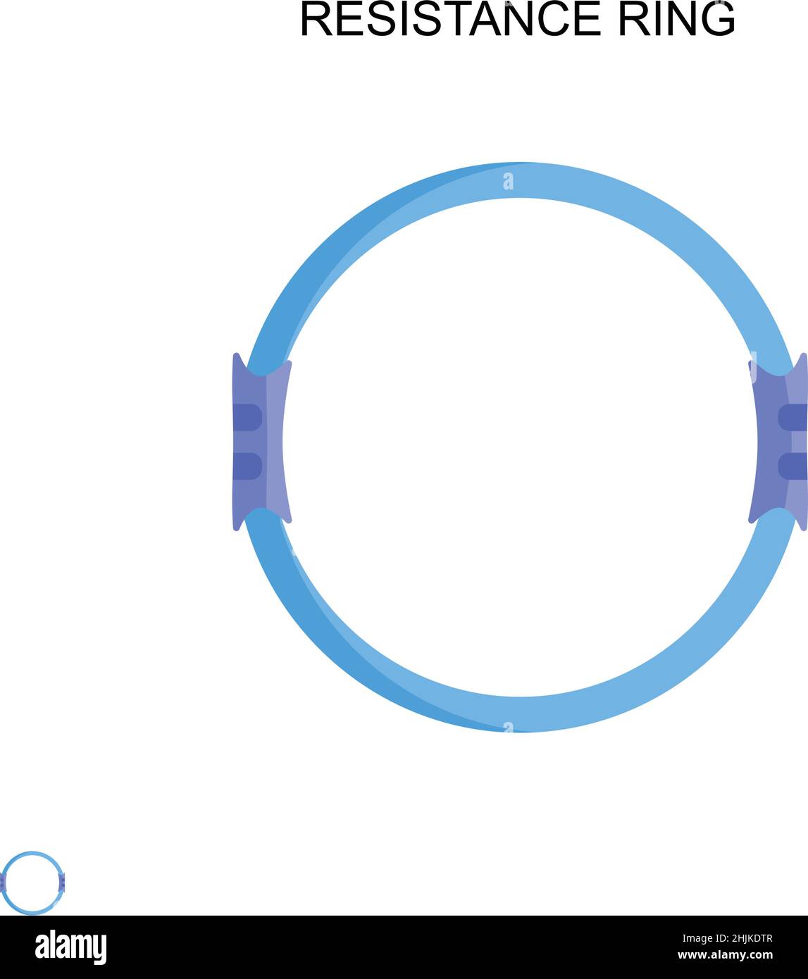 Icona vettore semplice anello di resistenza. Modello di disegno del simbolo di illustrazione per l'elemento dell'interfaccia utente mobile Web. Illustrazione Vettoriale