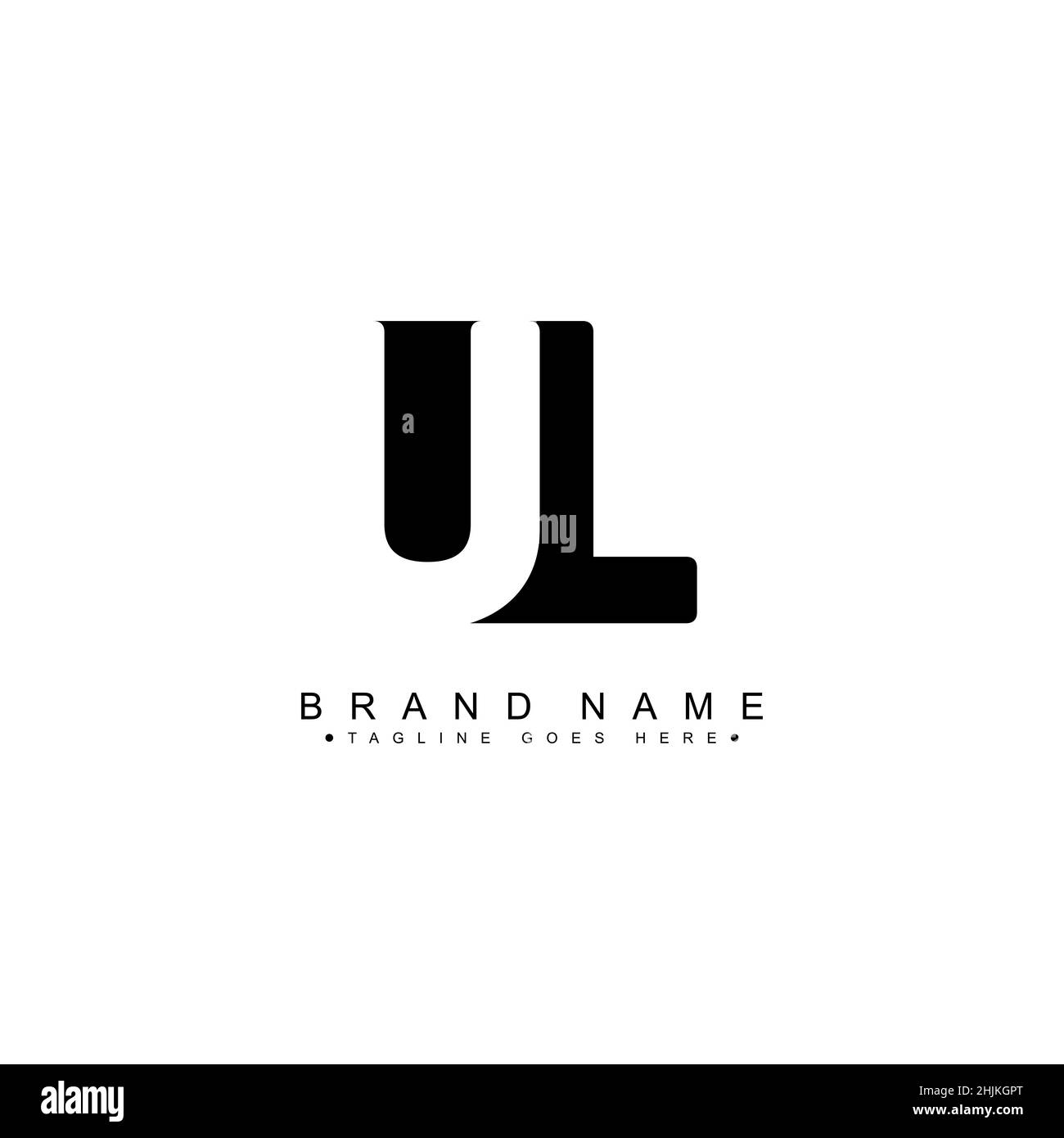 Lettera iniziale Logo UL - Logo Simple Business per Alphabet U e L - modello di Logo vettoriale monogramma per le iniziali del Nome commerciale Illustrazione Vettoriale
