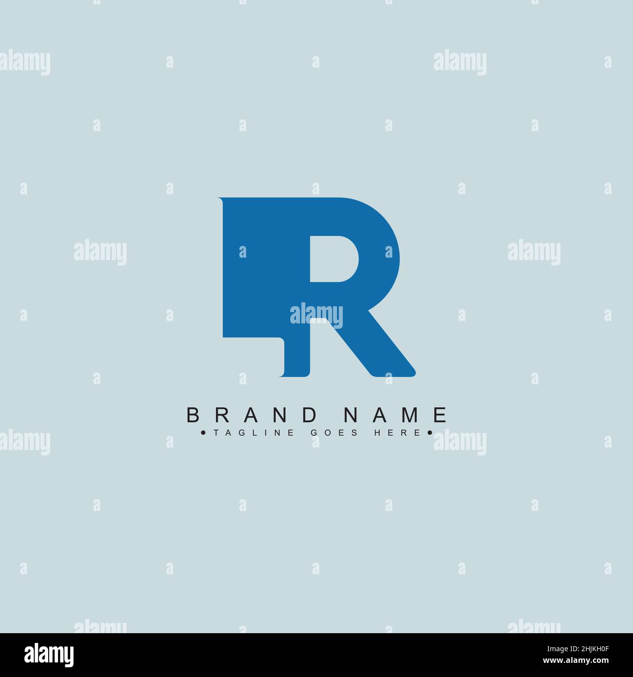 Lettera iniziale Logo LR - Simple Business Logo per Alphabet L e R - modello di logo vettoriale monogramma per le iniziali del nome commerciale Illustrazione Vettoriale
