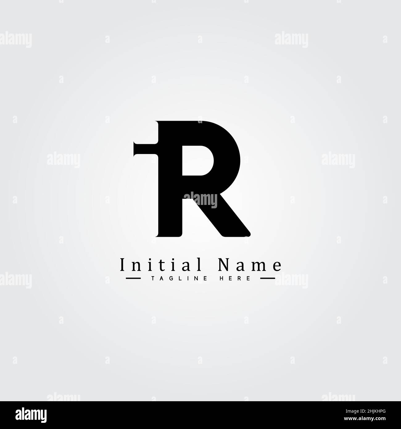 Lettera iniziale Logo IR - Minimal Business Logo per Alphabet i e R - modello di logo vettoriale monogramma per le iniziali del nome commerciale Illustrazione Vettoriale