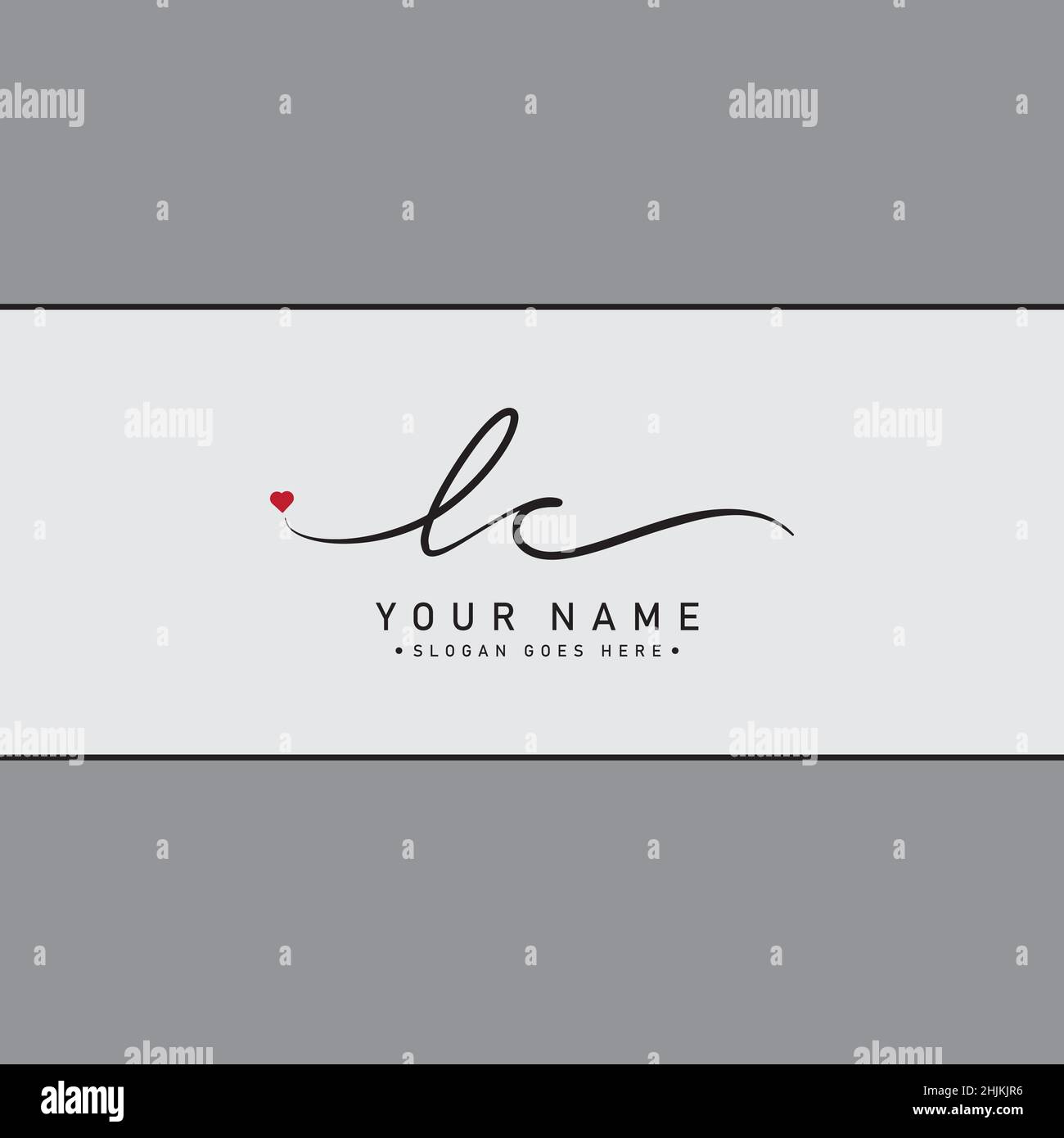 Lettera iniziale Logo LC - Logo stile firma scritto a mano - Logo vettore minimal per iniziali in stile scrittura a mano Illustrazione Vettoriale