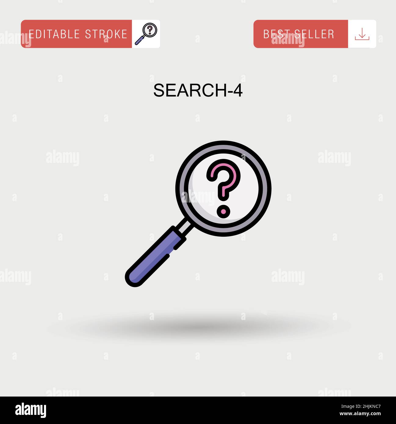 Search-4 icona vettore semplice. Illustrazione Vettoriale