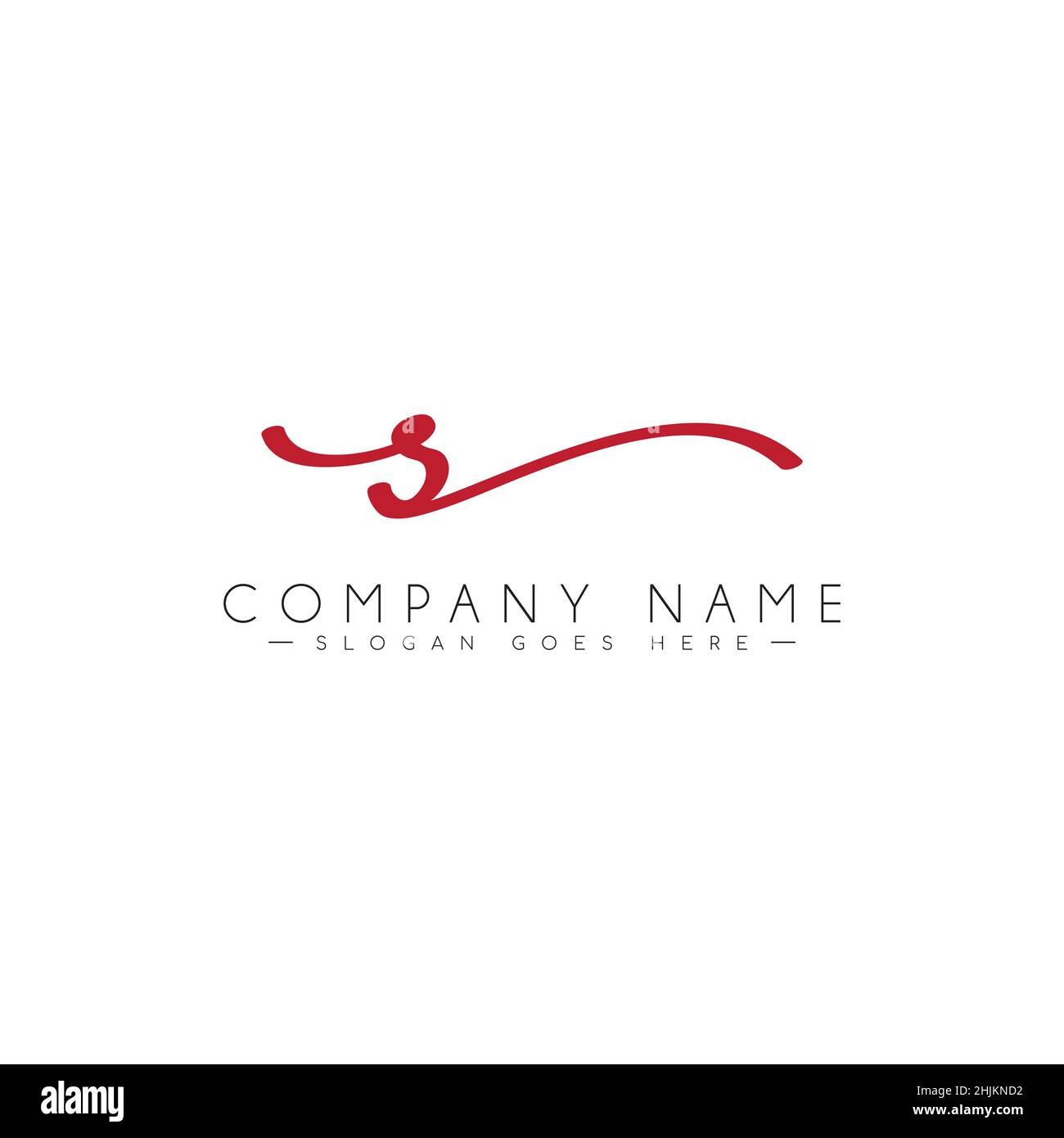 Logo della firma scritto a mano per lettera iniziale S - Logo della firma semplice in stile di scrittura a mano per il nome aziendale iniziale Illustrazione Vettoriale