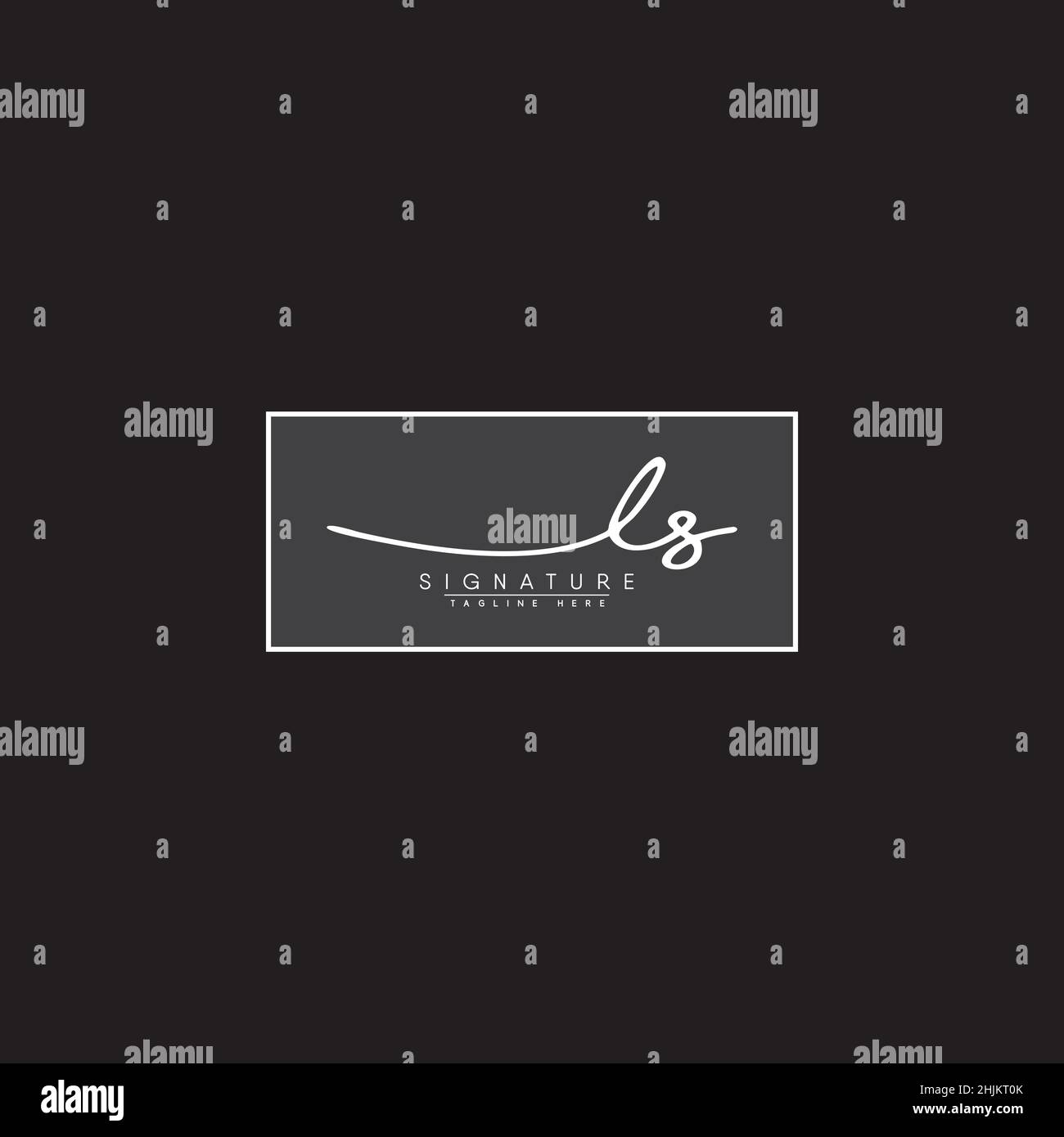 Lettera iniziale Logo LS - Logo della firma disegnato a mano - Logo del vettore minimal per iniziali in stile calligrafia Illustrazione Vettoriale