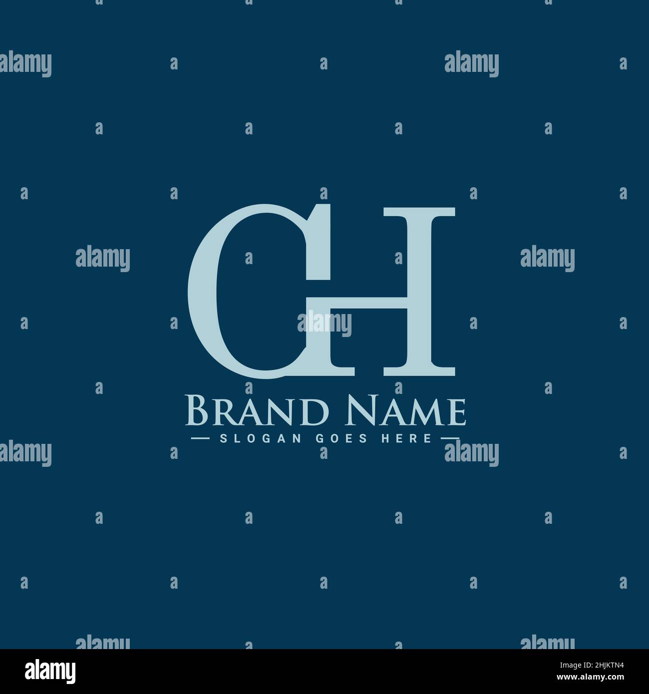 Lettera iniziale Logo GH - Logo semplice per l'azienda per Alphabet G e H - modello di logo vettoriale monogramma per le iniziali del nome commerciale Illustrazione Vettoriale