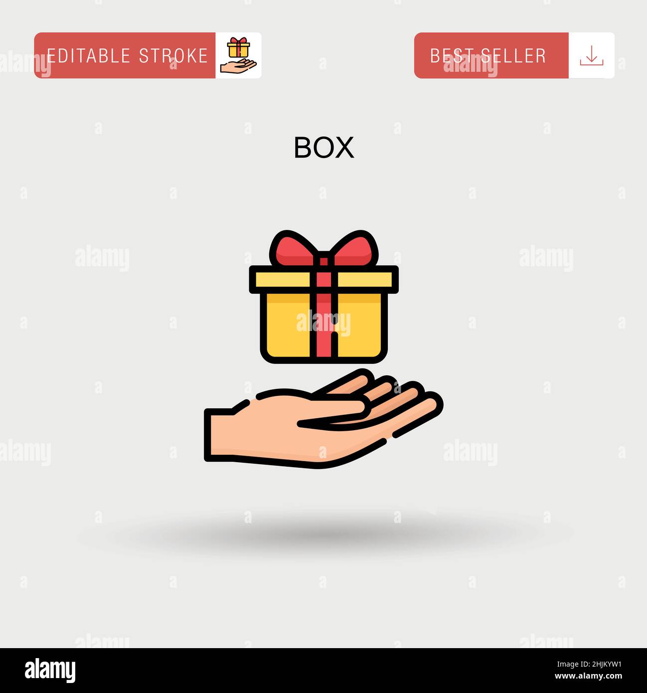 Icona vettoriale semplice box. Illustrazione Vettoriale