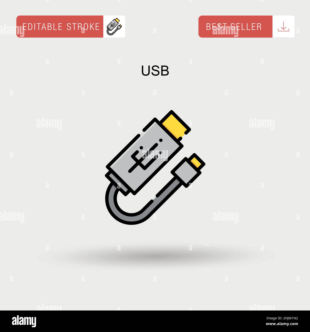 Icona USB Simple Vector. Illustrazione Vettoriale